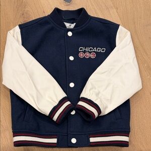 H&M Navy Jacket with White Button for kids